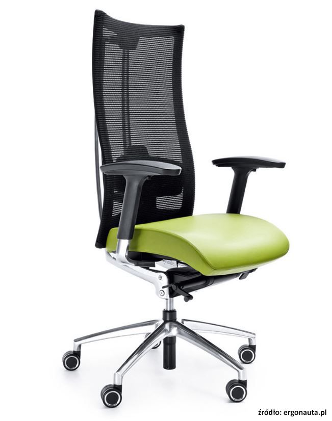 zielony fotel biurowy ergonomiczny