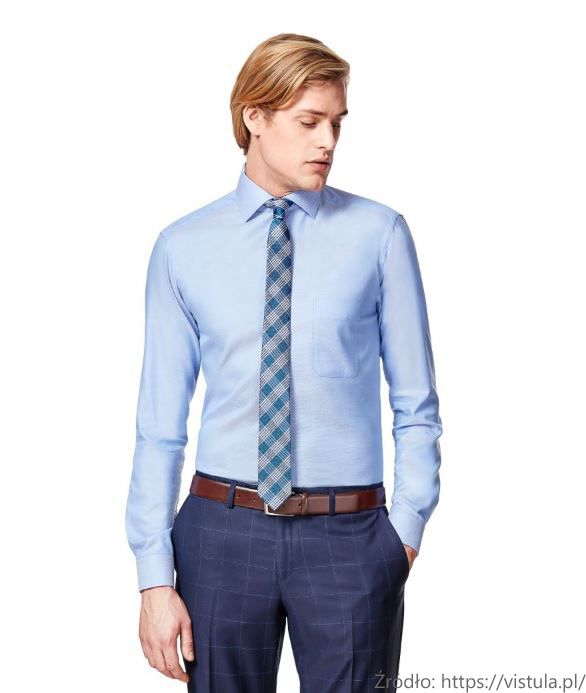 Koszula niebieska z krawatem