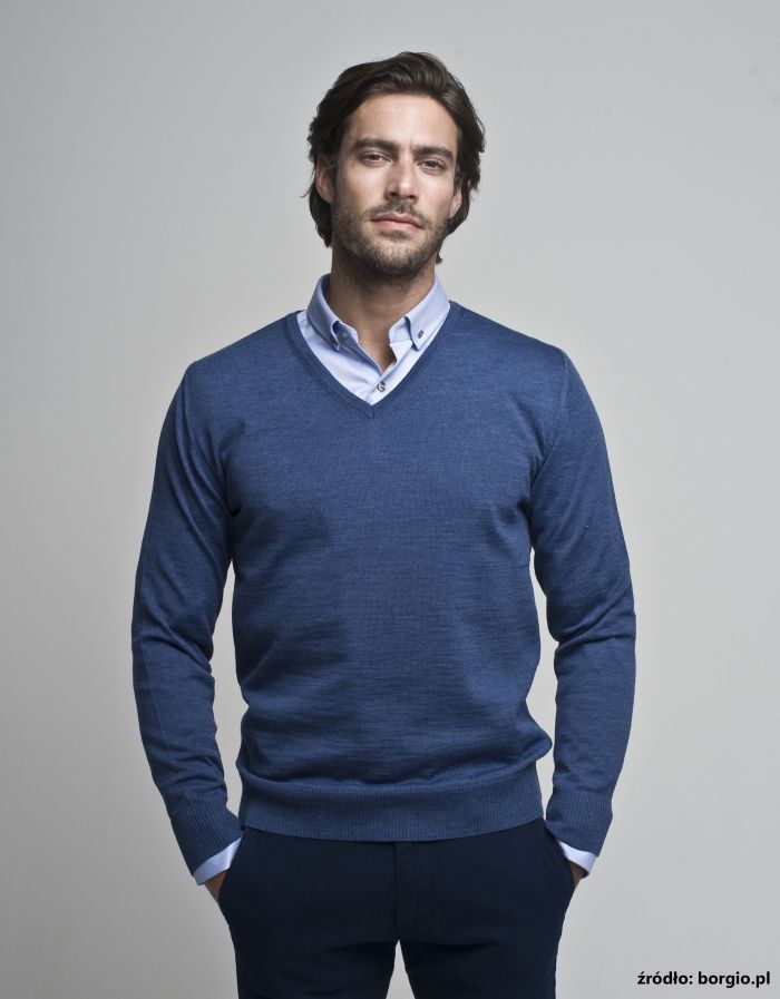 Granatowy sweter Borgio